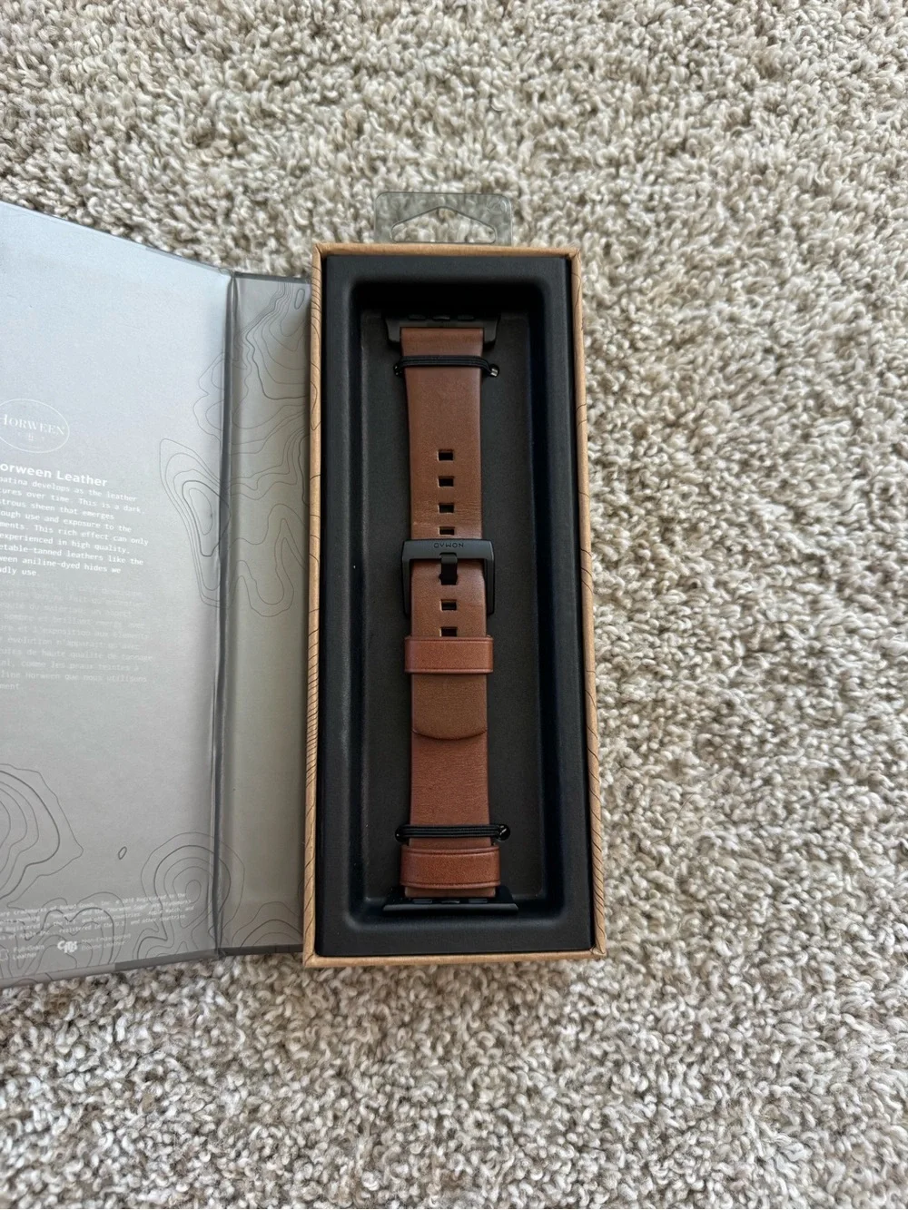 NOMAD Modern Leather Watch Strap - Brown (44mm/42mm)